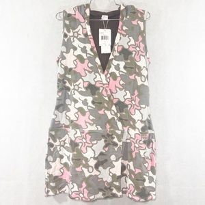 Adidas safety brown/camo floral. Reversible hooded dress/tunic Size Large NWT